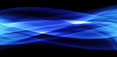 Original abstraction of coloured curves on blackの写真素材