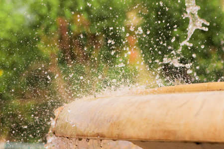 Great number of drops of splashing fountainの写真素材
