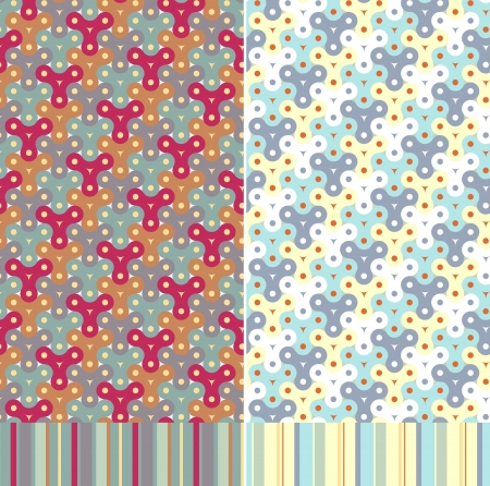 Set of geometric seamless pattern backgroundsのイラスト素材