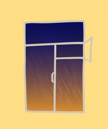 Window illustration, transparencies usedのイラスト素材