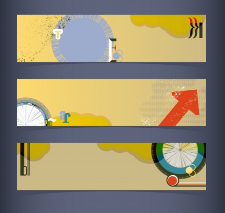 Set of horizontal banners, web headers, advertisement backgroundのイラスト素材