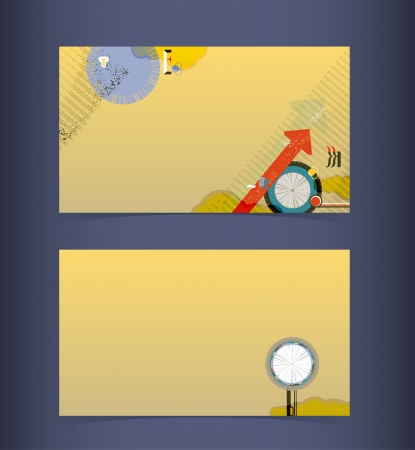 Business card layout  Editable design template, transparencies used のイラスト素材