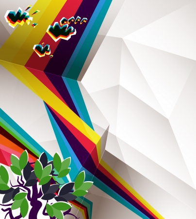 Abstract geometry background with grunge and retro elements, transparencies usedのイラスト素材