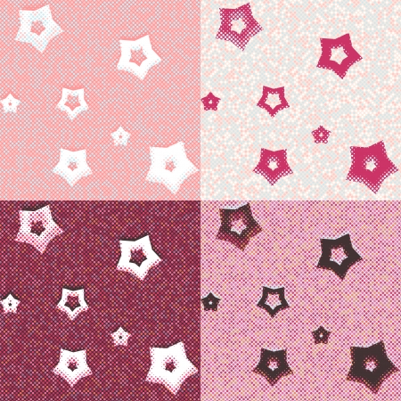 Set of geometric seamless pattern のイラスト素材