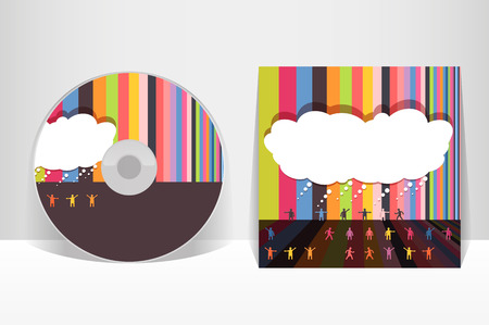 CD cover design template. EPS 10 vector, transparencies usedのイラスト素材