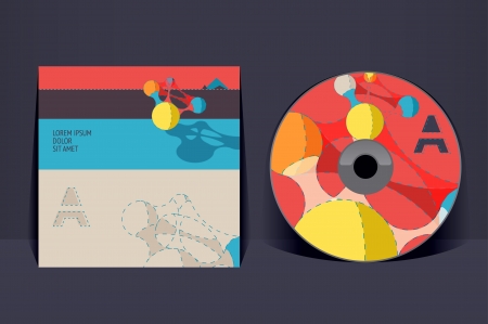 CD cover design template. EPS 10 vector, transparencies usedのイラスト素材