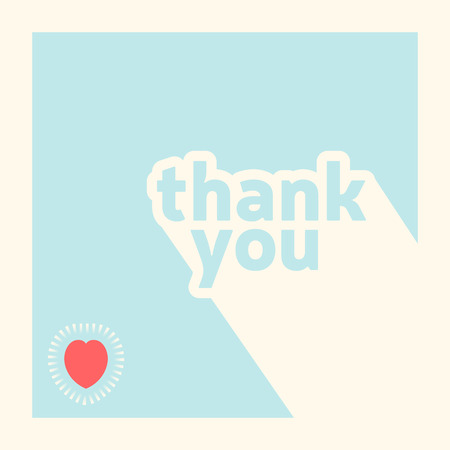 Thank you card design template. Retro style のイラスト素材