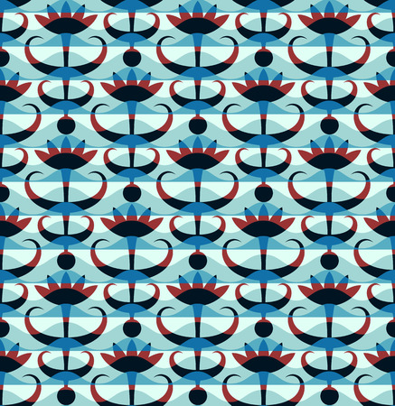 Abstract floral seamless pattern. Classic ornament in retro styleのイラスト素材