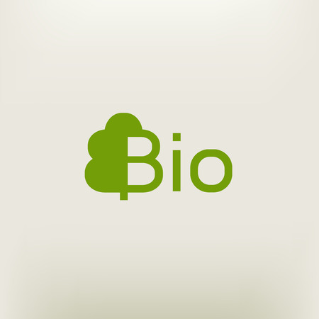 Bio logo, eco label, natural product sign, organic iconのイラスト素材