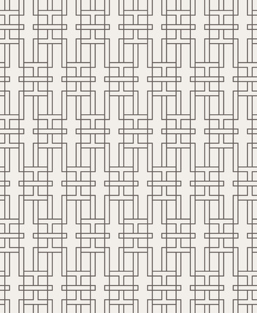 Geometric abstract seamless pattern. Linear motif background. Monochrome decoration designのイラスト素材