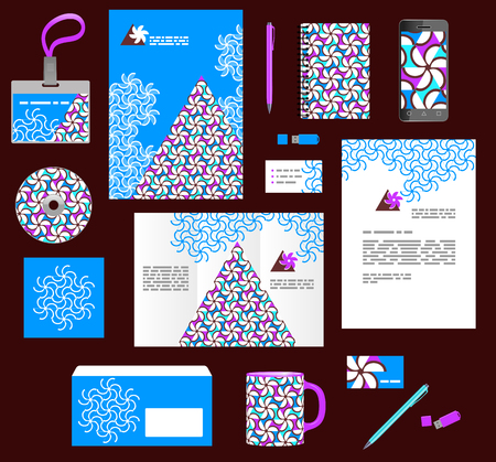 Corporate style business templates. Set of modern abstract graphic designのイラスト素材
