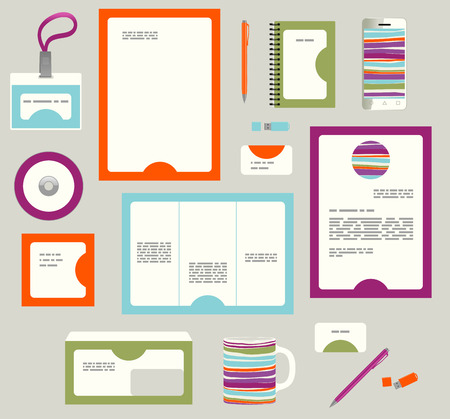 Corporate style business templates. Set of modern abstract graphic designのイラスト素材