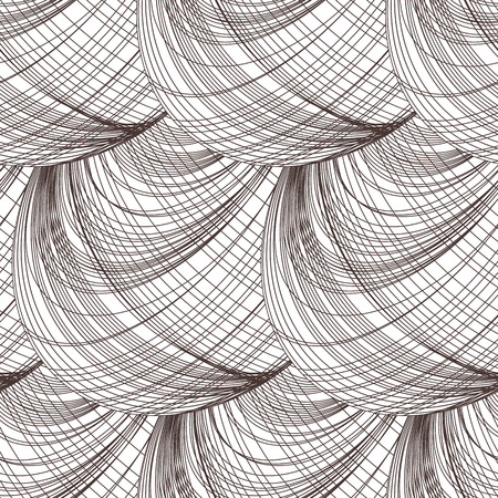 Geometric abstract seamless pattern. Linear motif background. Monochrome decoration designのイラスト素材