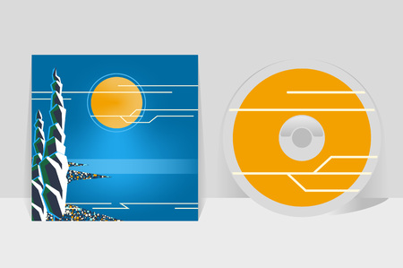 CD cover design template.のイラスト素材