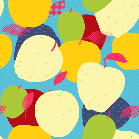 Apple fruits seamless pattern.のイラスト素材