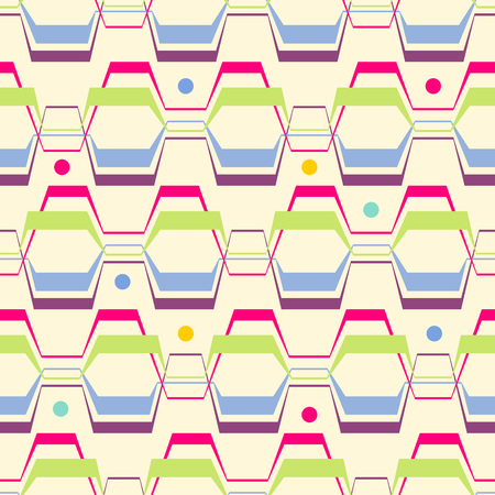 Abstract geometric seamless pattern. Simple wavy zigzag stripes background. Colorful modern decoration designのイラスト素材