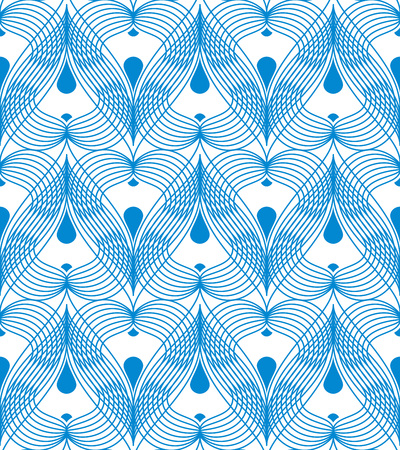 Geometric abstract seamless pattern. Linear motif background. Monochrome decoration designのイラスト素材