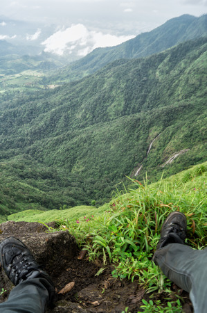 Amazing view peak of Mountain in Thailandの写真素材