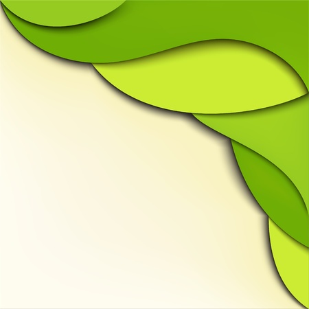 Green abstract wavy background with place for textのイラスト素材