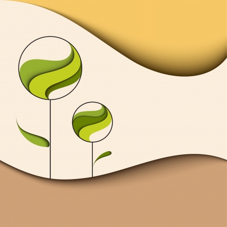 Abstract trees  Nature background  Eco conceptのイラスト素材