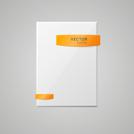 Design vector banner isolated on white background. Creative formsのイラスト素材