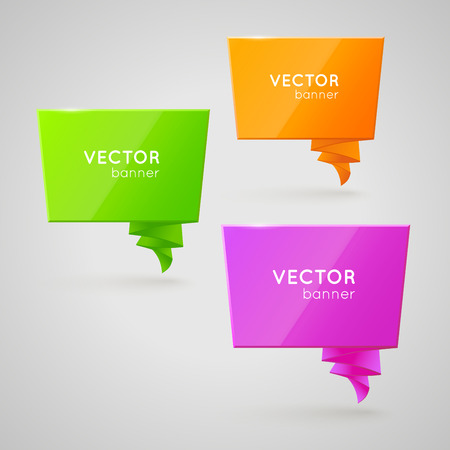 Design vector banner isolated on white background. Creative formsのイラスト素材