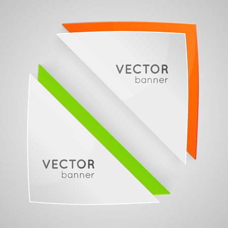 Design vector banner isolated on white background. Creative formsのイラスト素材