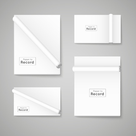 Set of isolated securities with swirling leaves. Vectorのイラスト素材