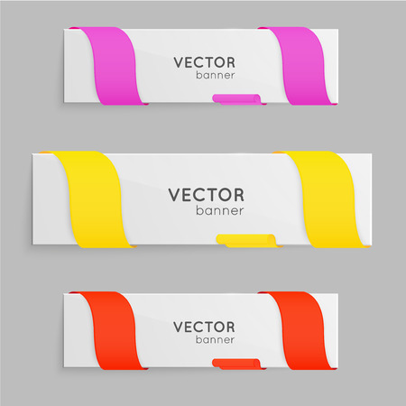 Design vector banner isolated on white background. Creative formsのイラスト素材