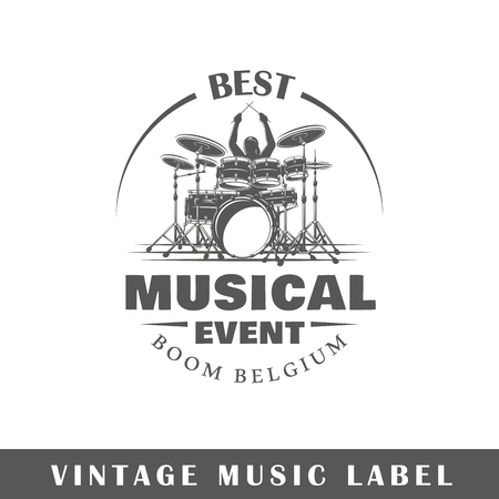 Music label isolated Vector illustrationのイラスト素材