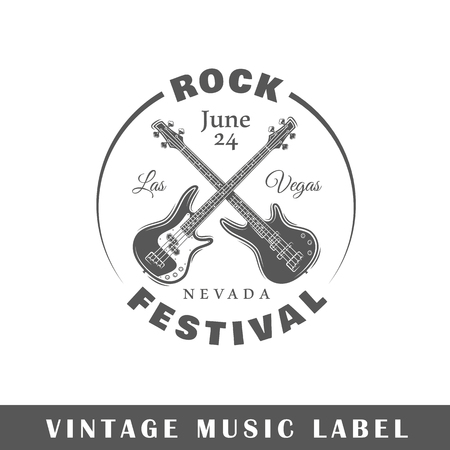 Music label isolated Vector illustrationのイラスト素材