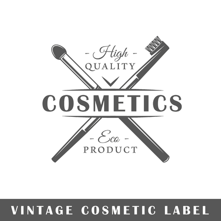 Cosmetic label isolated on white background. Design element. Template for icon, signage, branding design.のイラスト素材