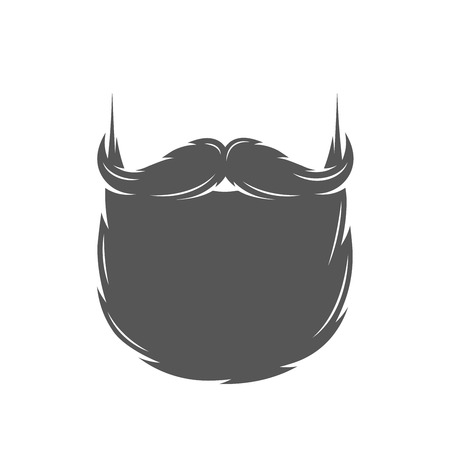 Beard isolated on white background. Design element. Vector illustrationのイラスト素材