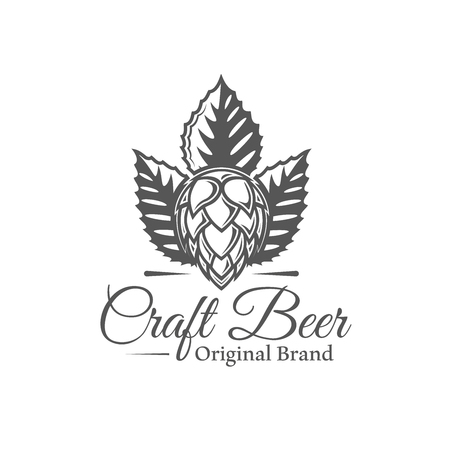 Beer label isolated on white background. Design element. Vector illustrationのイラスト素材