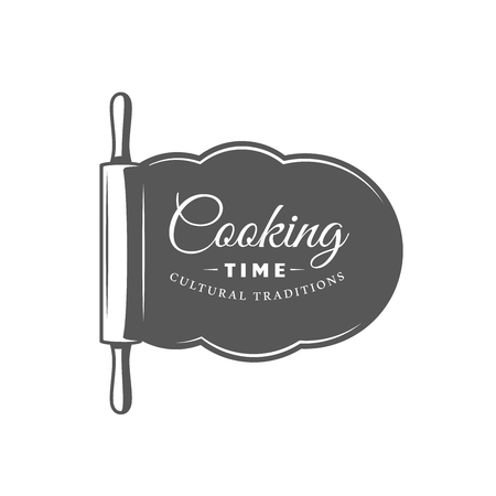 Cooking label isolated on white background. Design element. Vector illustrationのイラスト素材