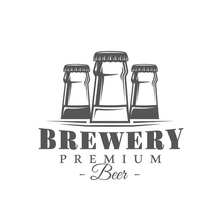 Beer label isolated on white background. Design element. Vector illustrationのイラスト素材