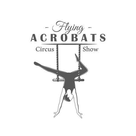 Circus label isolated on white background. Design element. Vector illustrationのイラスト素材