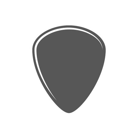 Flat plectrum isolated on a white background. Design element for music logos, labels, emblems. Vector illustrationのイラスト素材
