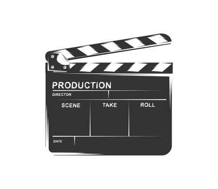 Ð¡lapper silhouette isolated on white background. Design elements. Vector illustrationのイラスト素材