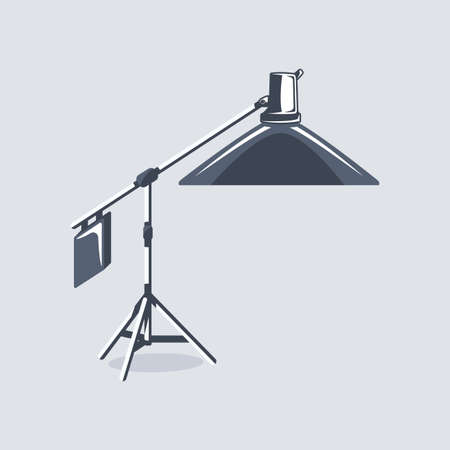 Photo studio element isolated on white background. Vector illustrationのイラスト素材