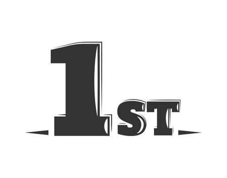 First place concept isolated on white background. Vector illustrationのイラスト素材