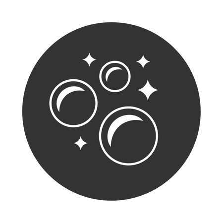 Glossy shiny and soap foam silhouette isolated on white background. cleaning concept. vector illustrationのイラスト素材