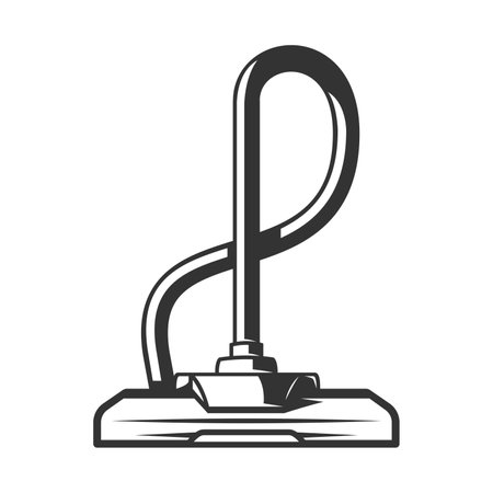 Vacuum cleaner silhouette isolated on white background. cleaning concept. vector illustrationのイラスト素材