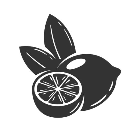 Lemon icons isolated on white background. simple style. vector illustrationのイラスト素材