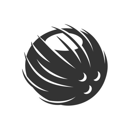 Vintage coconut icon isolated on white background. vector illustrationのイラスト素材