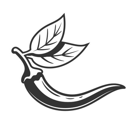 Chili pepper icon isolated on white background. vector illustrationのイラスト素材