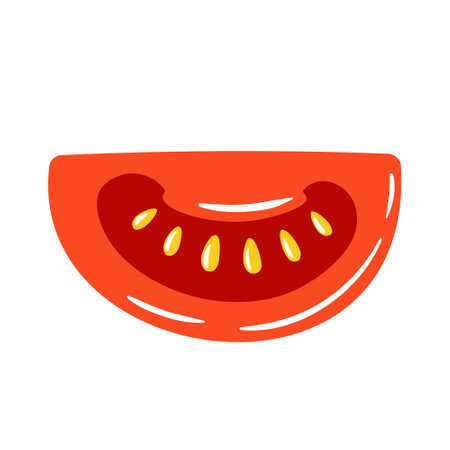 Red tomato isolated on white background. vector illustrationのイラスト素材