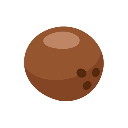 Coconut icon isolated on white background. cartoon style. vector illustrationのイラスト素材