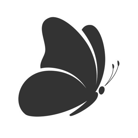 Butterfly icon isolated on white background. vector illustrationのイラスト素材