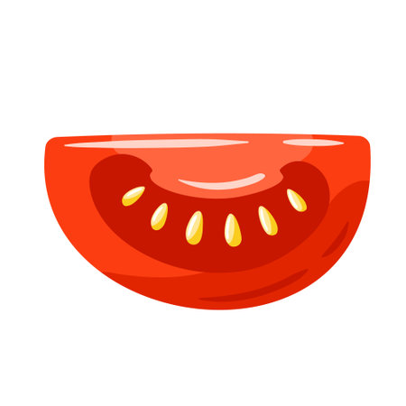 Red tomato isolated on white background. vector illustrationのイラスト素材